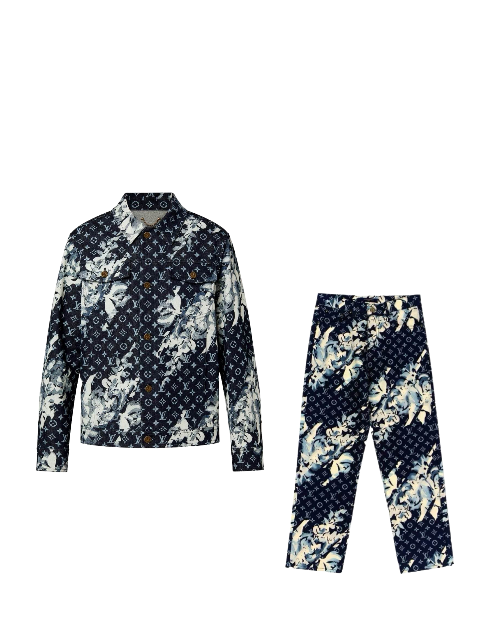 Louis V Monogram Printed Denim