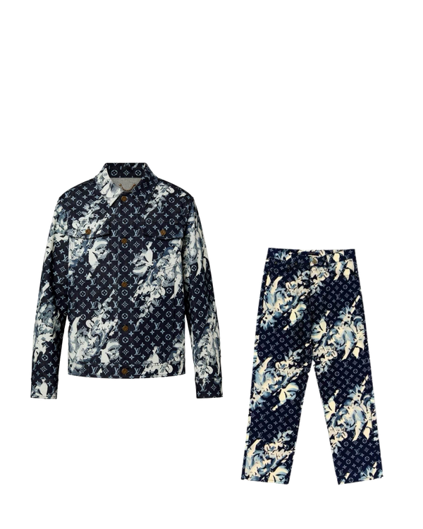 Louis V Monogram Printed Denim