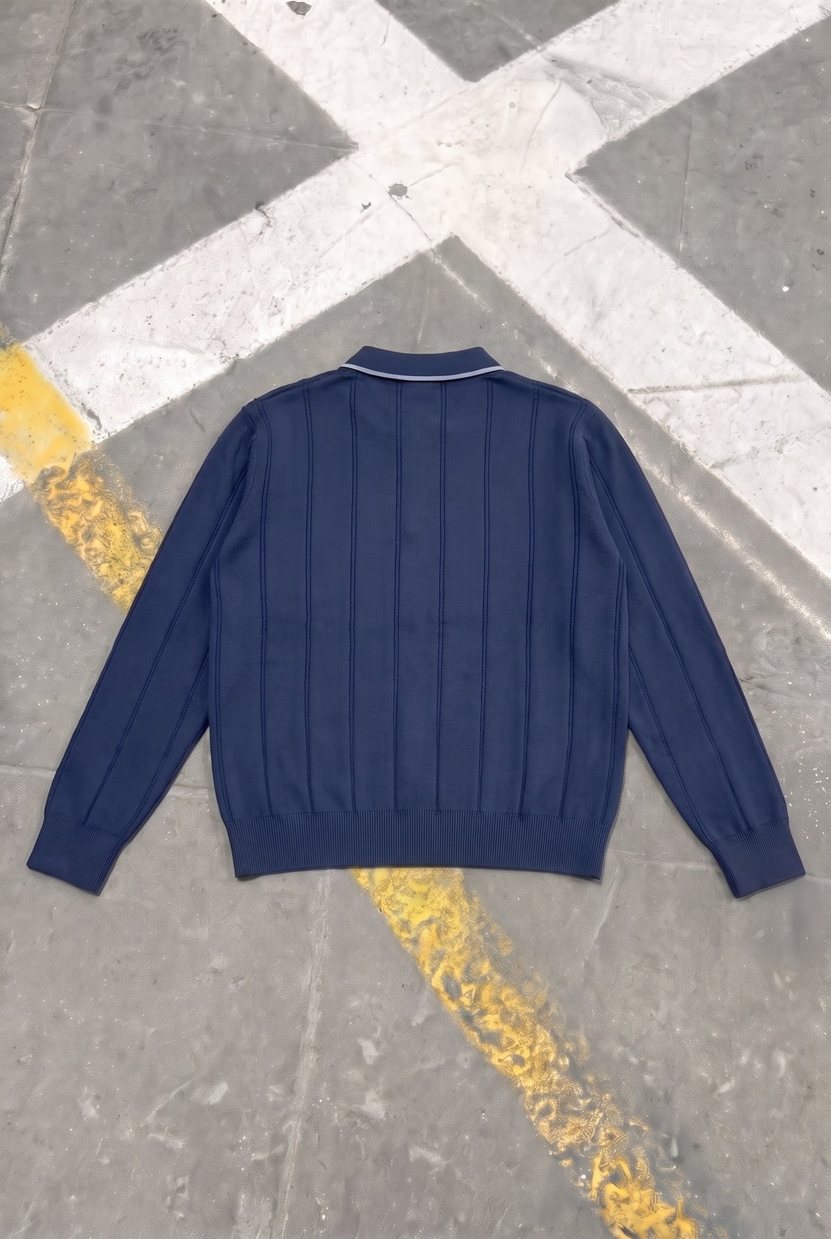 Casablanca Zip Polo - Navy – back