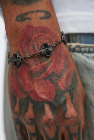 Van Cleef & Arpels FULL BLACK 5 Motif Vintage Alhambra - Stainless Steel