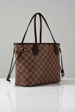 Louis V - Neverfull BAG Damier Ebène / Cerise Red Interior