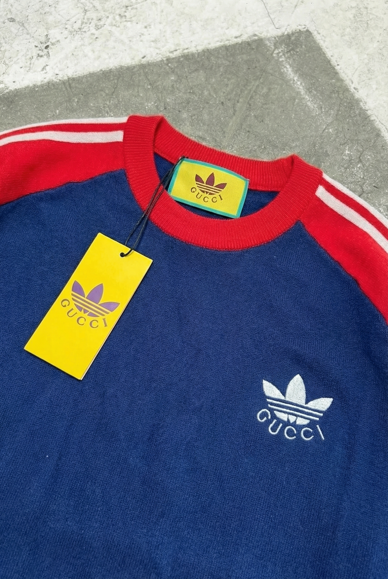 Gucci x adidas Long Sleeve - Bleu/Red