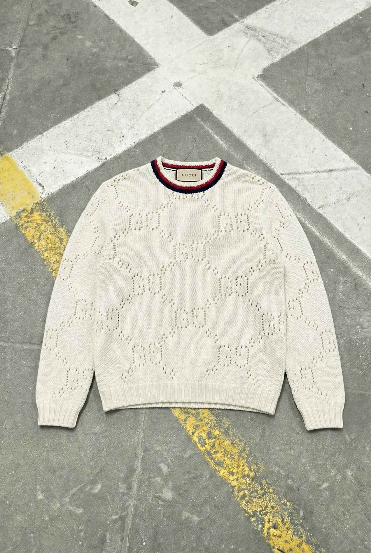Gucci GG-intarsia cotton jumper