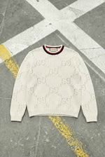 Gucci GG-intarsia cotton jumper