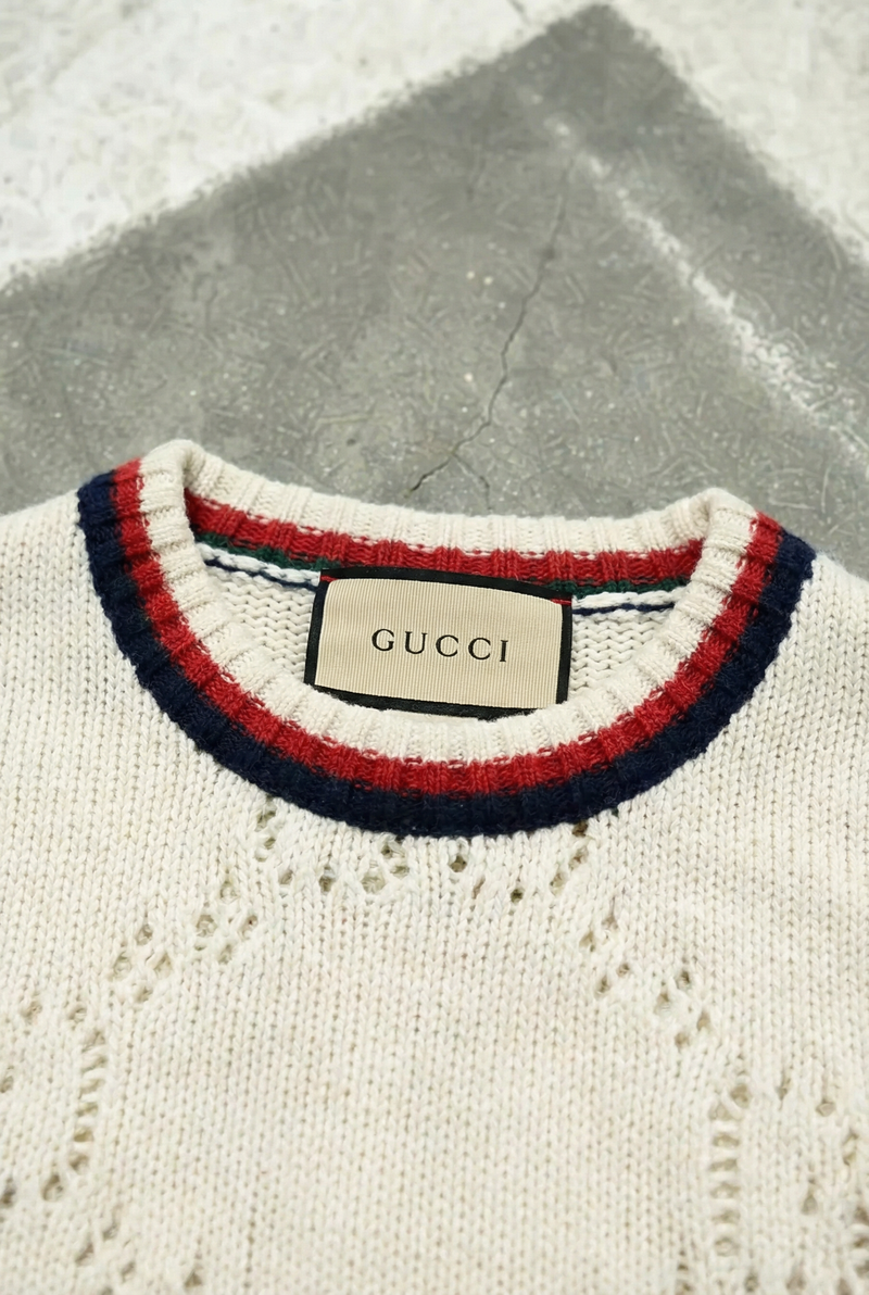 Gucci GG-intarsia cotton jumper