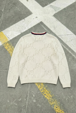 Gucci GG-intarsia cotton jumper