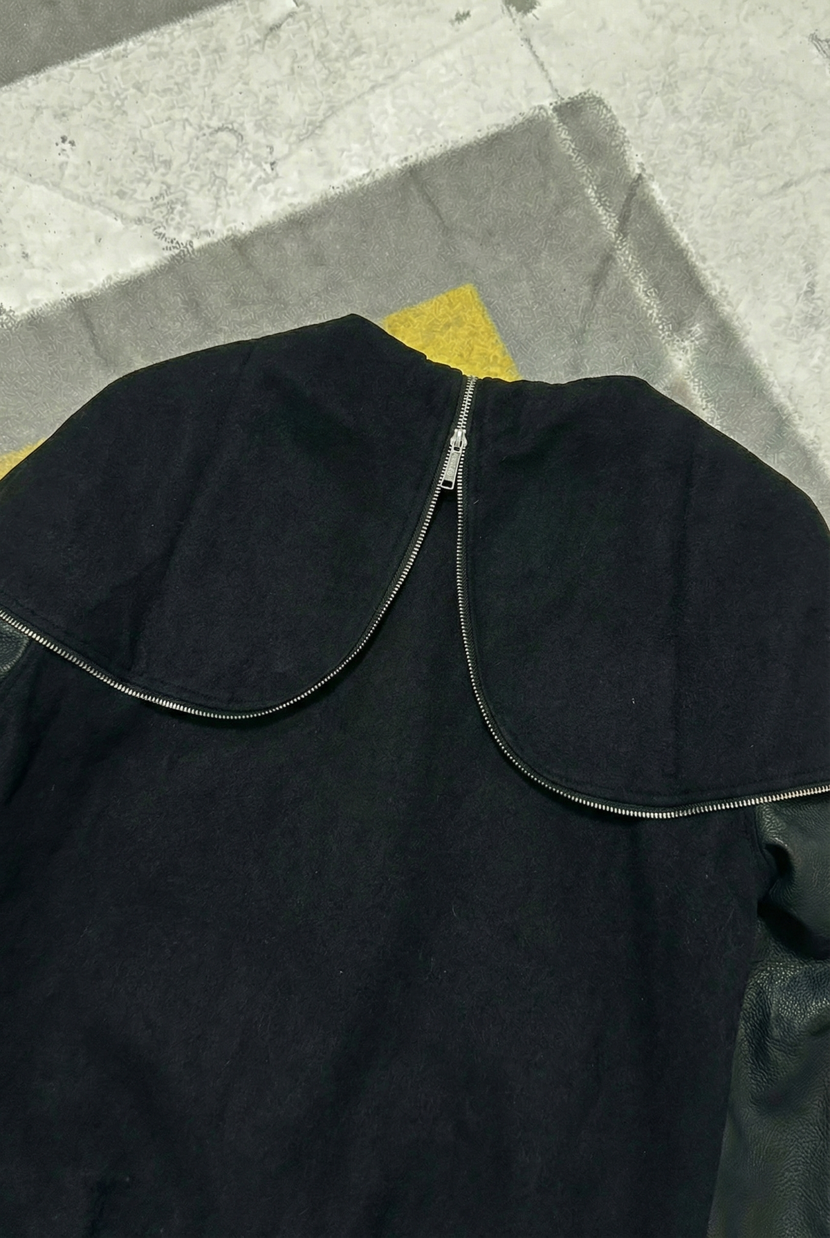 GIVENCHY HOODED VARSITY JACKET IN WOOL AND LEATHER