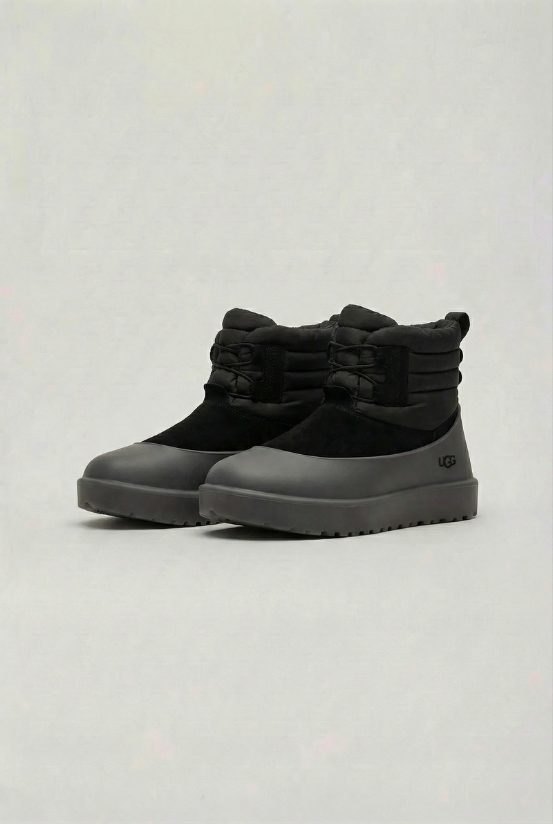 UGG Classic Mini Lace-Up Weather Boot - Black