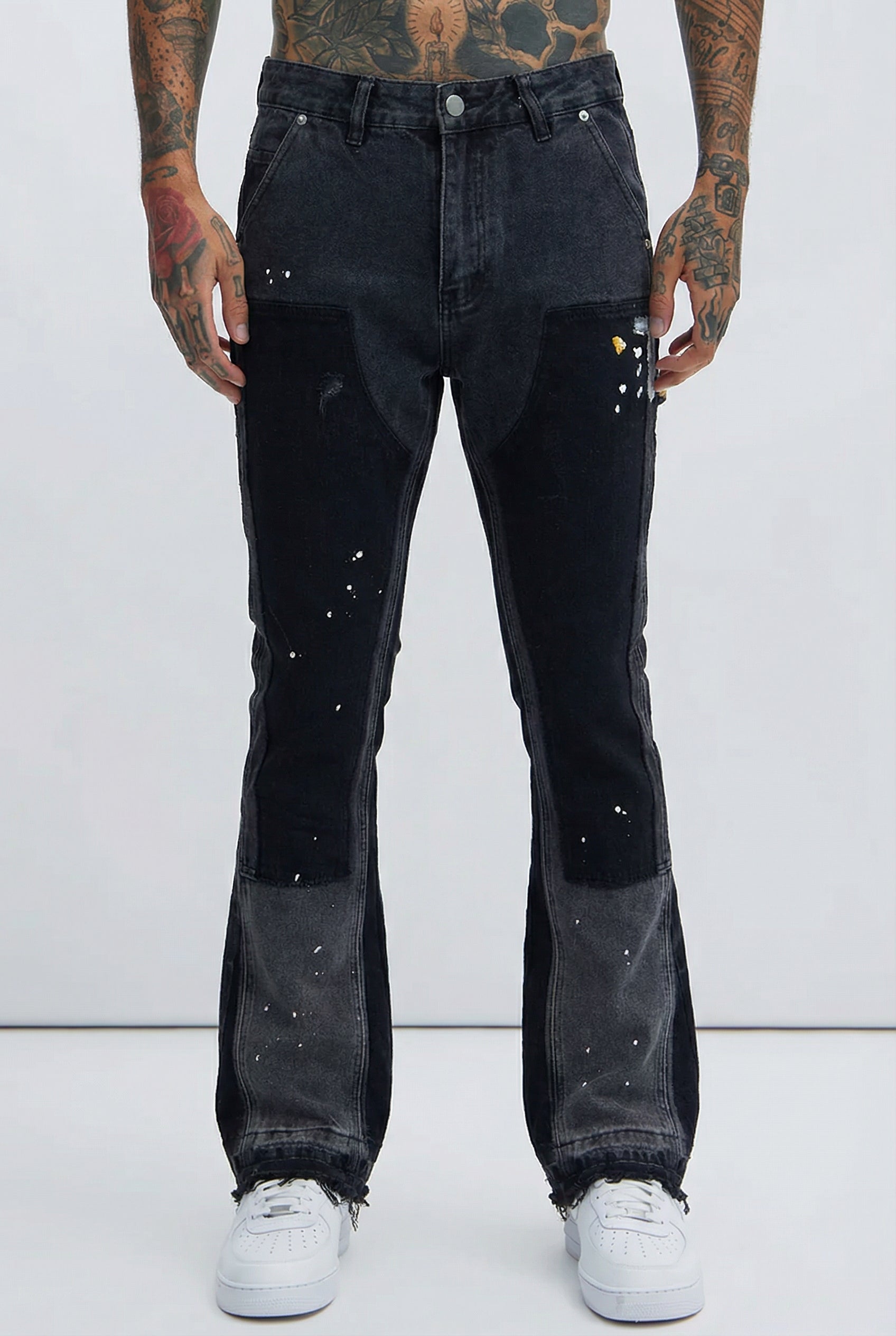 Gallery Dept Flare Jeans - Black Grey - MAGIC CITY