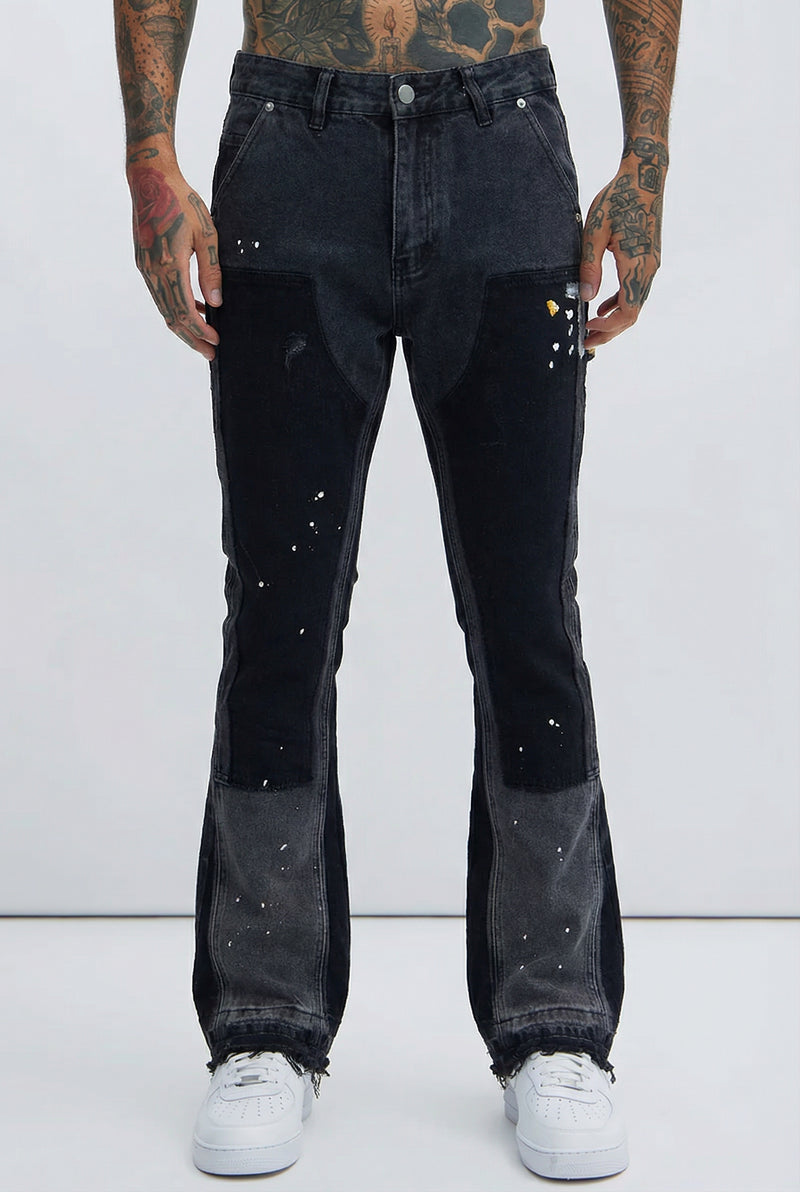 Gallery Dept Flare Jeans Black Grey MAGIC CITY gallery-dept-flare-jeans-black-grey-magic-city
