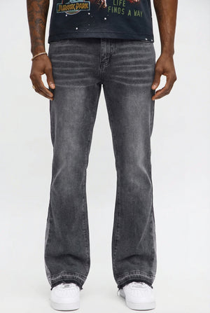 GALLERY DEPT Flared Jeans Paint Splatter - Grey