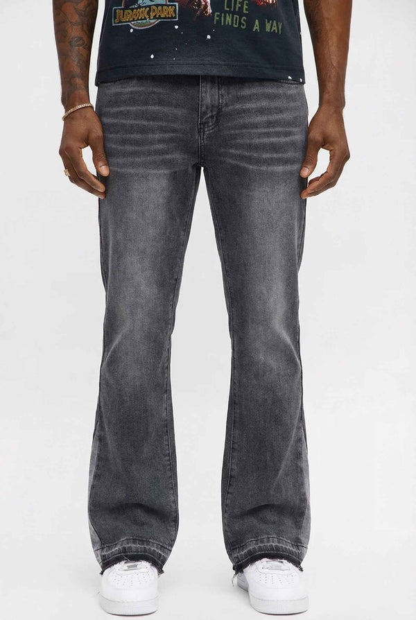 GALLERY DEPT Flared Jeans Paint Splatter - Grey