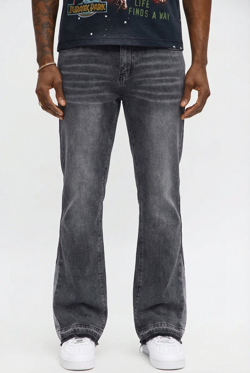 GALLERY DEPT Flared Jeans Paint Splatter - Grey