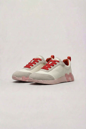 Hermès Bouncing Sneaker – Cream Pink Sole