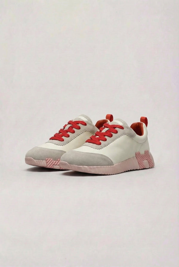 Hermès Bouncing Sneaker – Cream Pink Sole