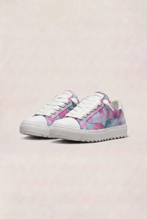 NUMERIS Low-Top Sneakers – Pink Teal Tie-Dye