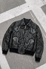 LOUIS VUITTON Western Stitch Leather Blouson – Black – front