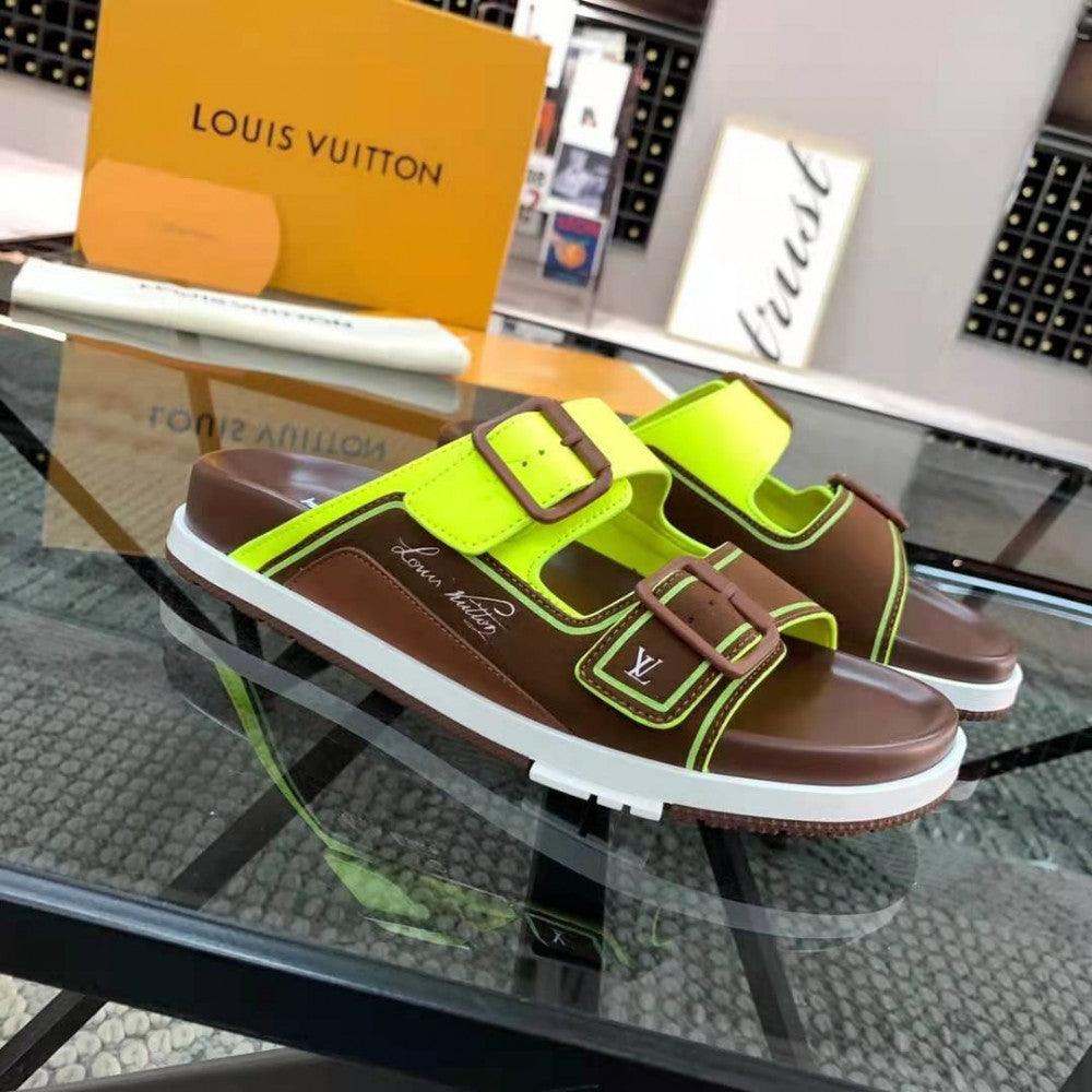 LV Trainer Mules In Brown Suede Leather - MAGIC CITY