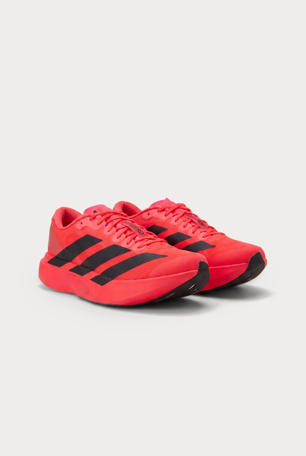 Adidas Adizero Adios Pro 3 Solar Red - pair, front three-quarter view