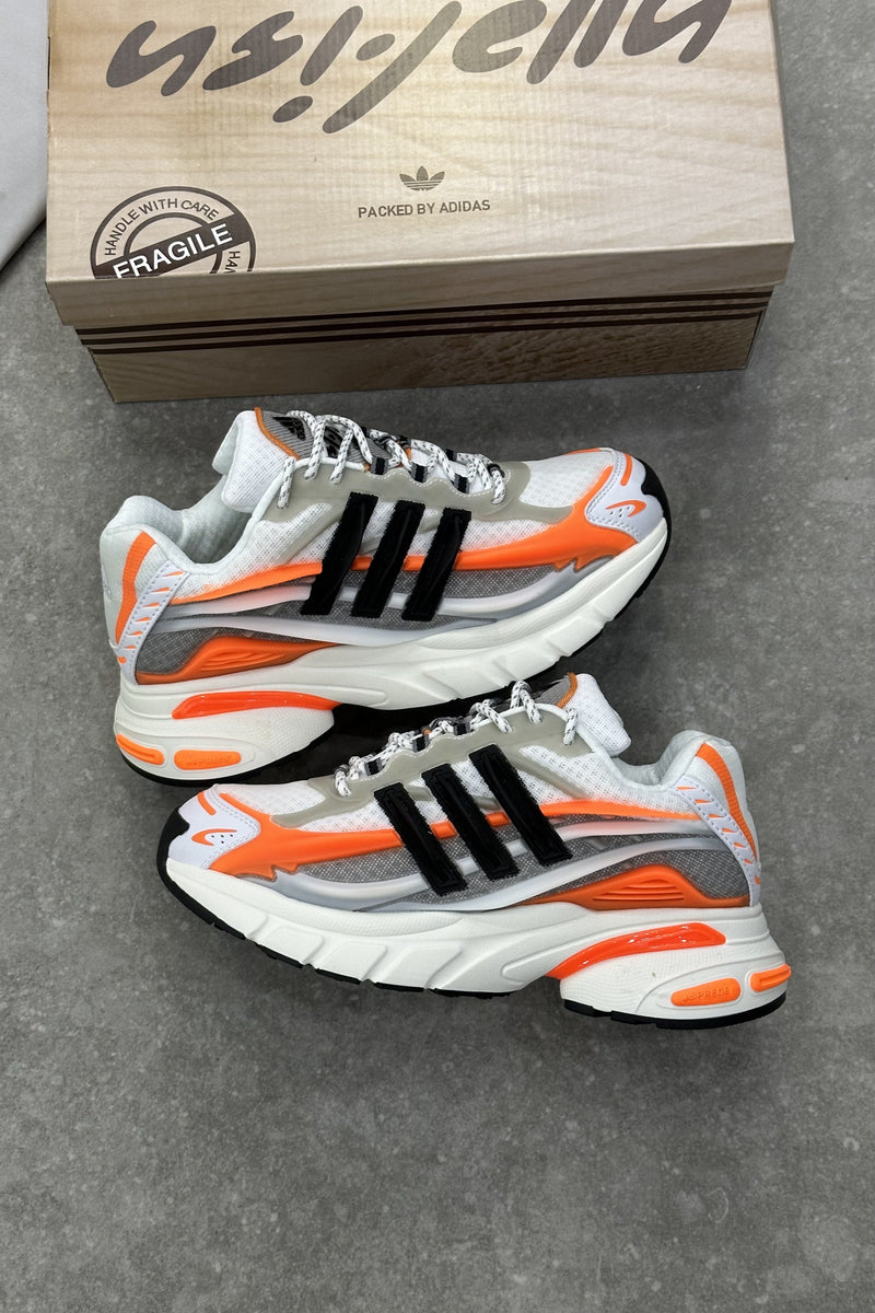 Pharrell Williams x Adidas Adistar Jellyfish – Focus Olive/Core Black/Orange – pair with box