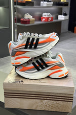 Pharrell Williams x Adidas Adistar Jellyfish – Focus Olive/Core Black/Orange – pair on the box in store