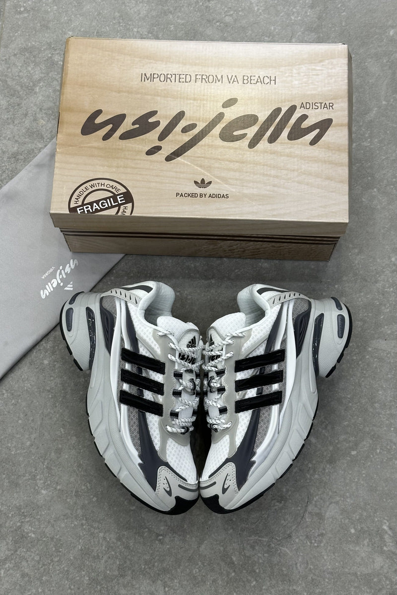Pharrell Williams x Adidas Adistar Jellyfish – Solid Grey/Core Black/Clear Onix – top view with box