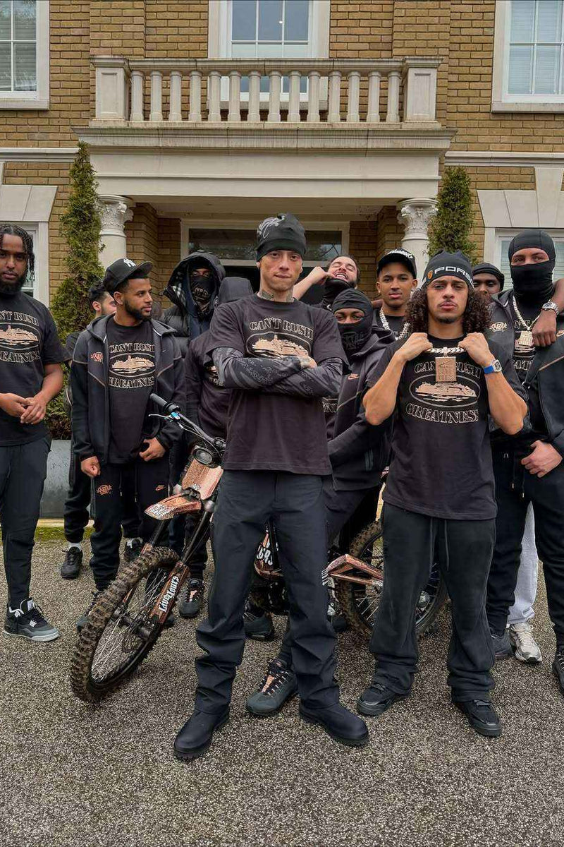 Corteiz × Cental Cee Can't Rush
Greatness Tee Black Men's - SS25 - MAGIC CITY